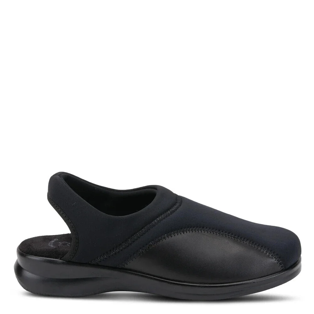Flexus by Spring Step Flexia Clogs Women's 7.5-8 Black Leather Slingback GAL994